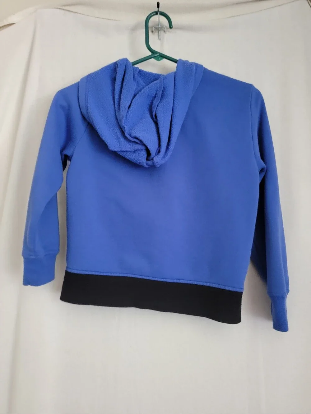 5/$25 Place Blue, Black & White Colorblock Zip Hoodie